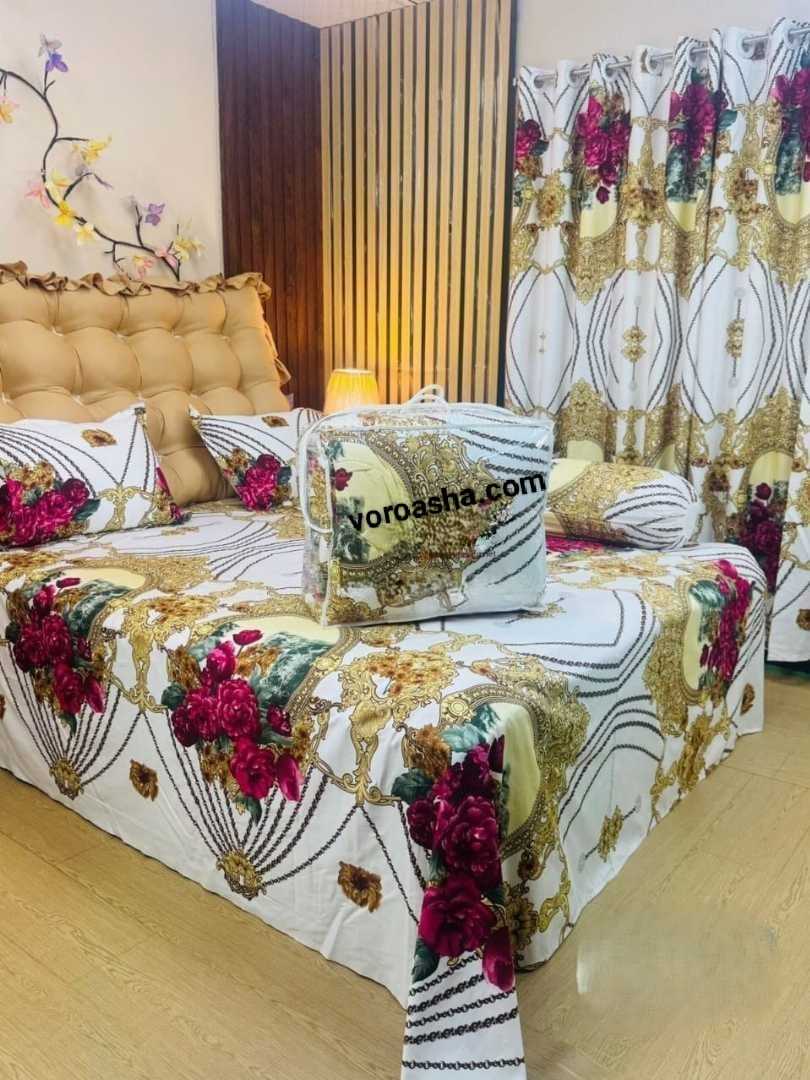 ৫ পিছ সেট প্রিমিয়াম কোয়ালিটি টুইল কটন ফেব্রিক্স কমফোর্টার-CF-26